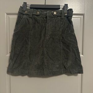 Olive Corduroy Skirt
